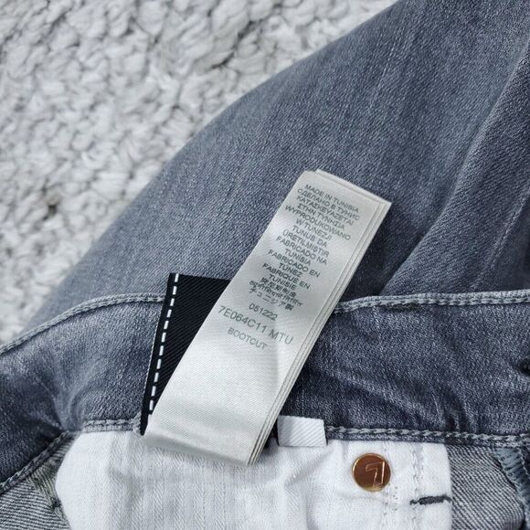 7 For All Mankind Jeans Gray Italian Fabric Stretch Bootcut Women's Size 28 - Picture 6 of 8